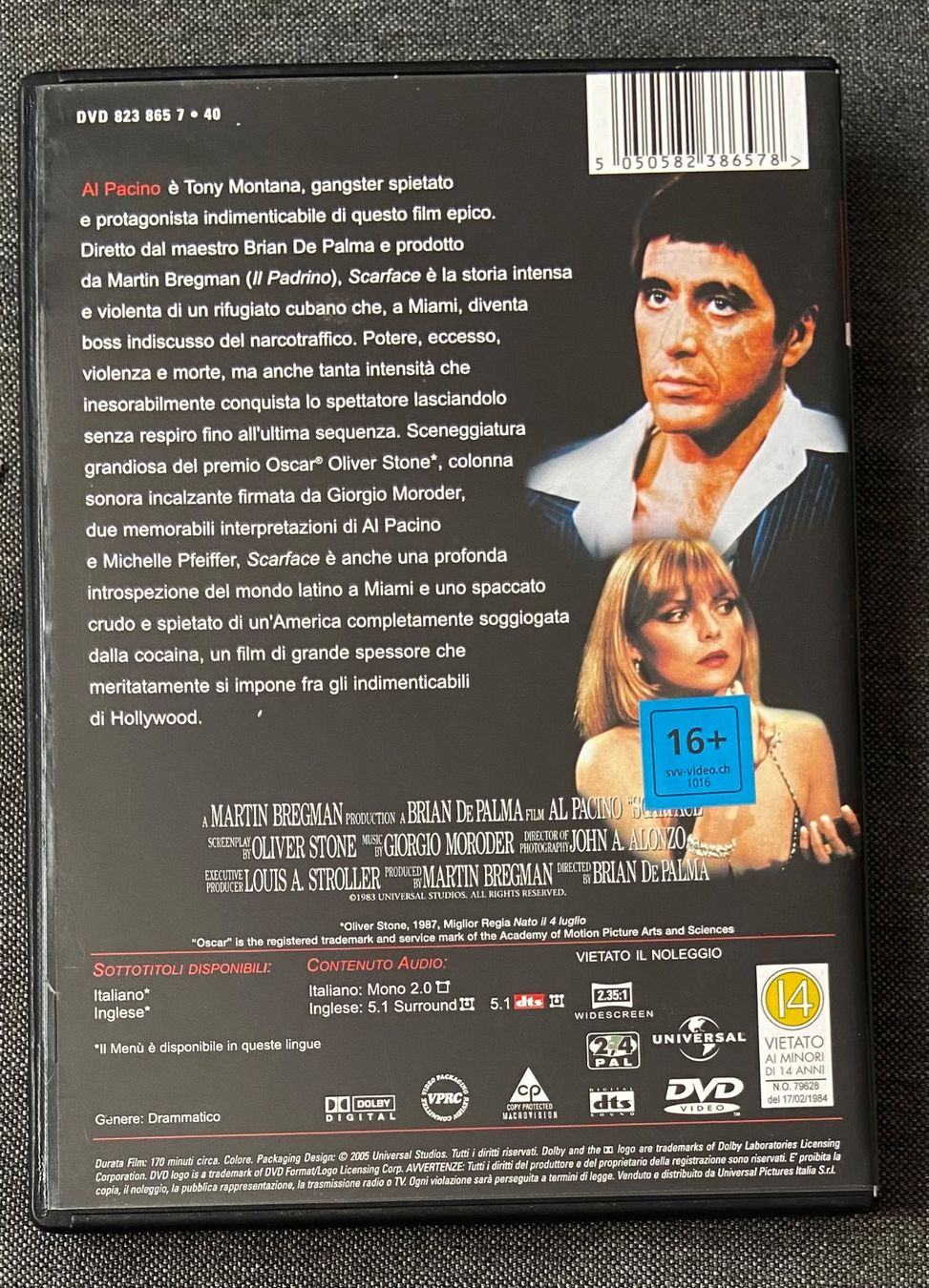 Tutti i DVDs: SCARFACE (1983) Al Pacino DVD (Italiano/English) – Usato da Luzern venduto da Lycka 1
