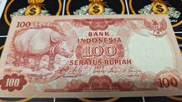 Indonesien 100 Rupiah Banknote von 1977 - Rarität!