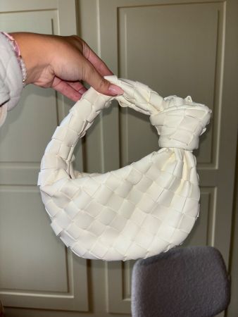 Handtasche geflochten weiss, ungetragen