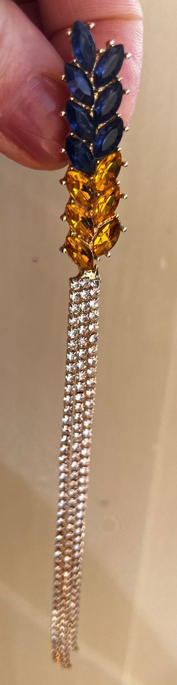Broches & Aiguilles: Weizenährenbrosche blau/gelb, 25 cm Neu – Neuf avec emballage d'origine à Möhlin par mil_h55x 2