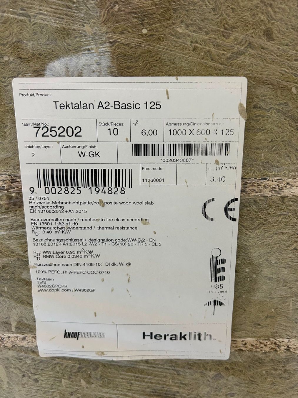 Plateaux: 43.8m2 Holzwolle, 125mm – Neuf avec emballage d'origine à Birsfelden par twoheadeagleks 1