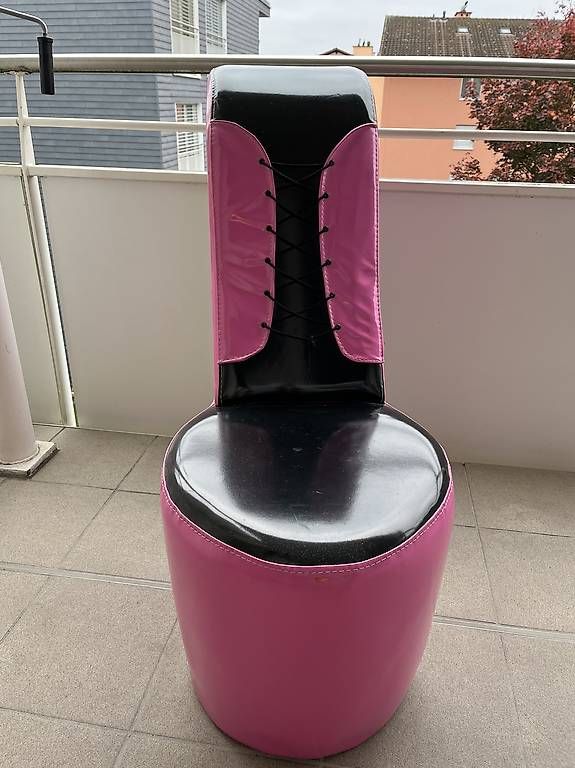 Sedie: Stylischer High-Heel Stuhl  Pink/Schwarz  – Usato da Bülach venduto da David333 1