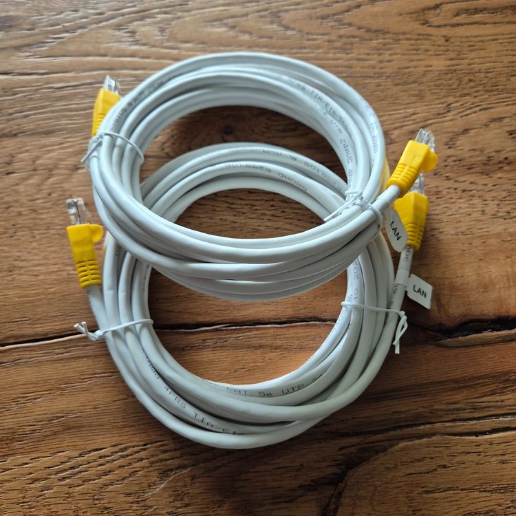 2 ungebrauchte LAN Kabel, 4 Meter Länge (Neu (gemäss Beschreibung)) in ...
