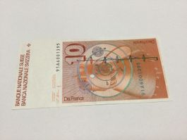 10 fr Bank Noten Swiss guten Zustand 