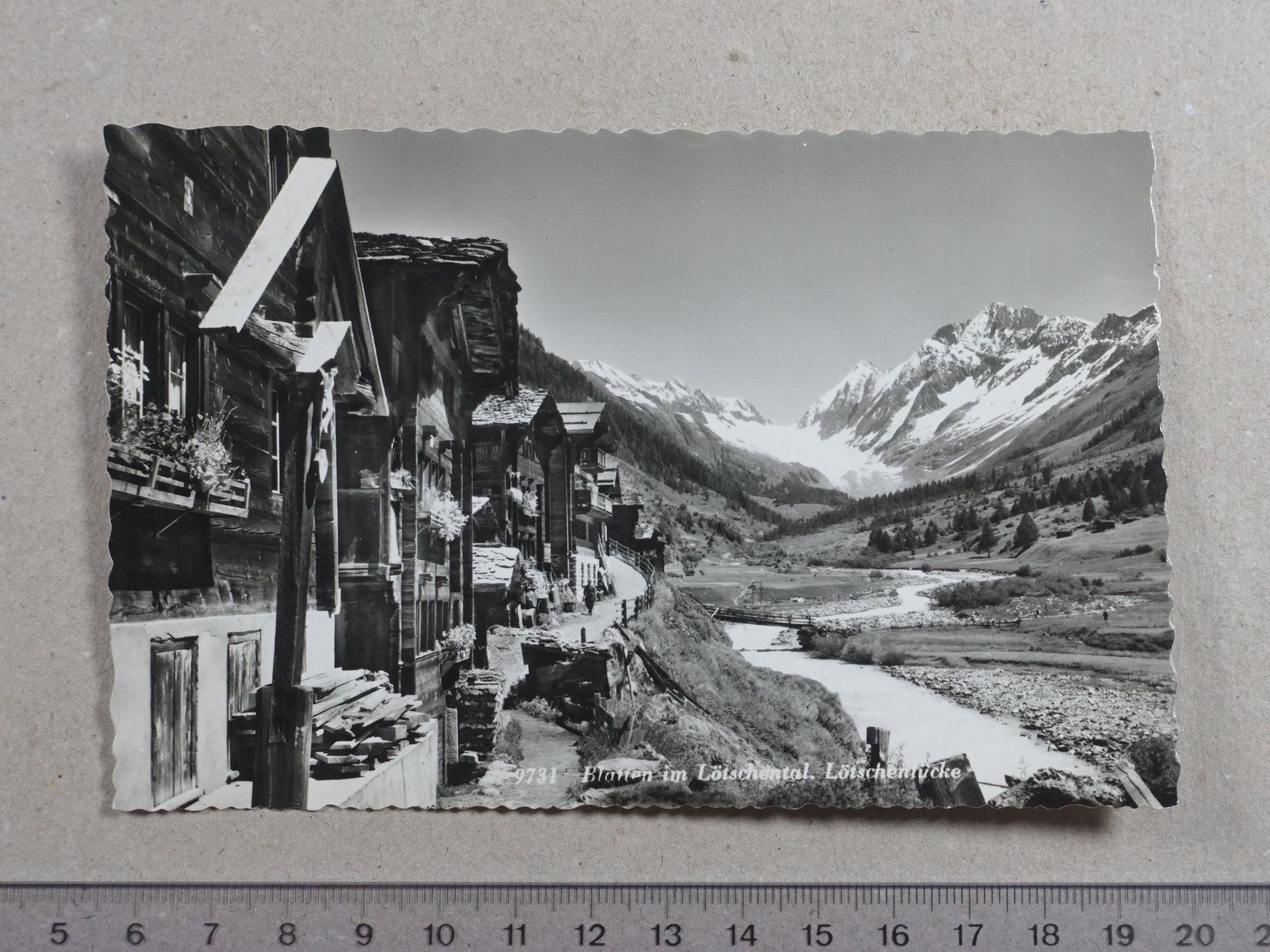 Cartoline postali: Blatten, Lötschental, Lötschenlücke, 1959 – Usato da Lenzburg venduto da fh1