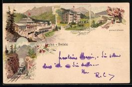 Litho Brünig, Brünig-Bahn, Bahnhof, Ku