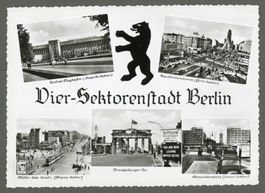  AK sw Berlin Vier- Sektorenstadt, 5-fach-Mehrbildkarte ≈198