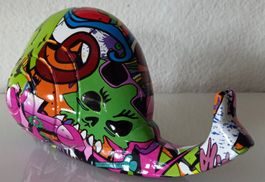 Graffiti-Print Schnecke - Unikat aus Polyresin