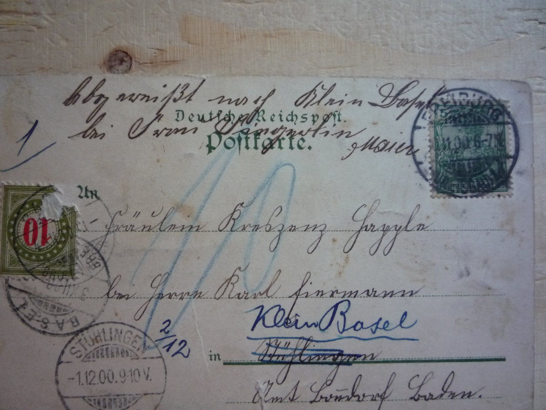 Cartoline postali: Gruss aus Basel, Litho, 3.XII.00 – Usato da Rieden SG venduto da Brockehuesli 4