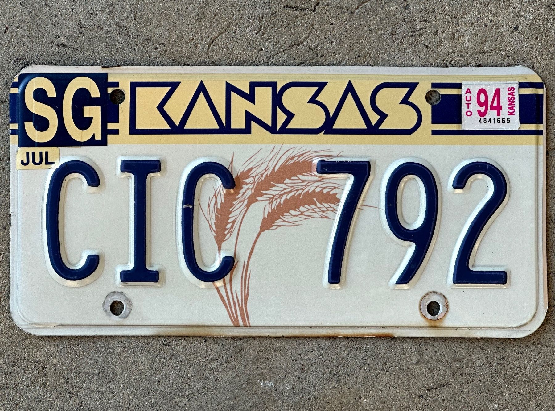 Insegne: Alte Autonummer Amerika Kansas 1994 – Usato da Seltisberg venduto da quadartswiss
