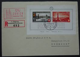 Bundesfeierblock 1942 auf Brief, SBK 275.00