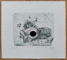 Exlibris Günter Hujber - Original Radierung Erotik signiert