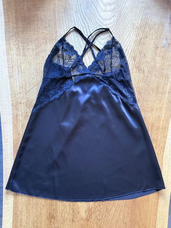 Nachthemd Avidlove schwarz Spitze Grösse L