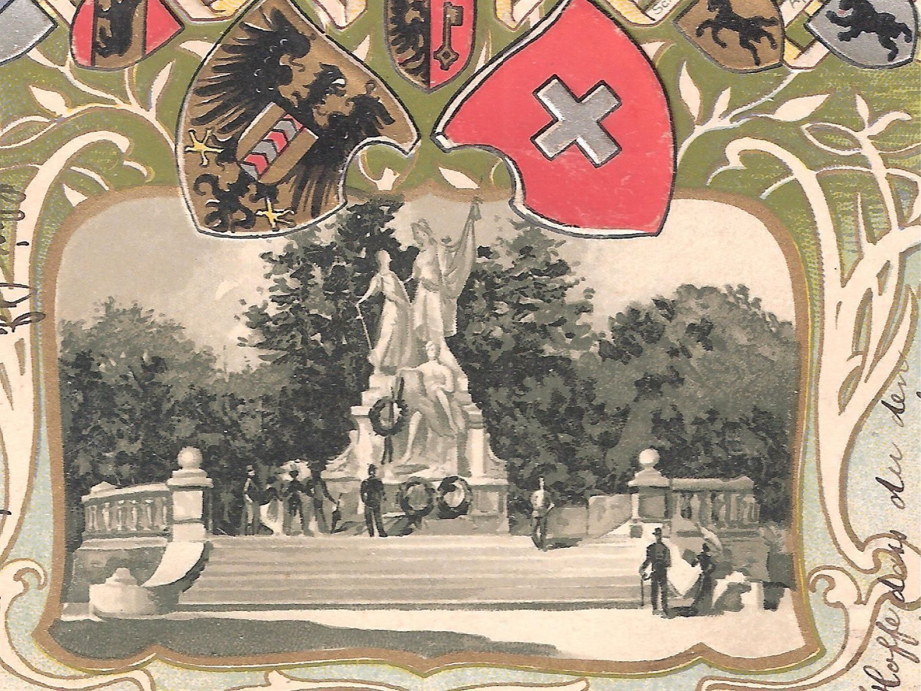 Ansichtskarten: 8.2.1903 Neuchàtel Denkmal de la.Republique – Gebraucht aus Zürich von Hagliweg 1
