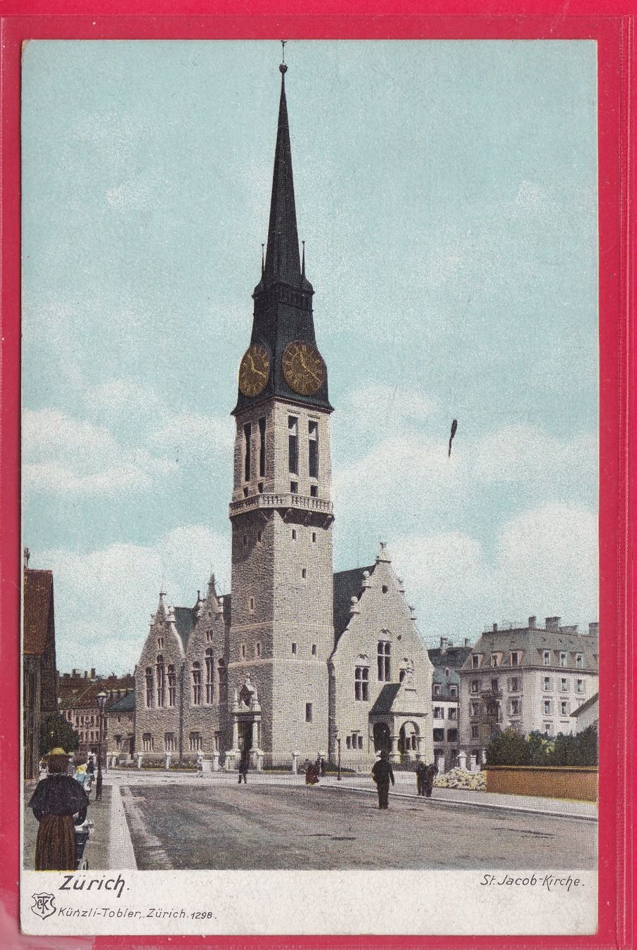 Cartoline postali: ZÜRICH, ST.JAKOB-KIRCHE – Usato da Oberrieden venduto da Gebirgsstelze