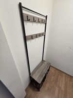 Garderobenständer mit Schuhablage, Metall/Holz, neuwertig