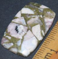 Cabochon L-4125 – Spiny Kupfer Rhodochrosit 27x16mm