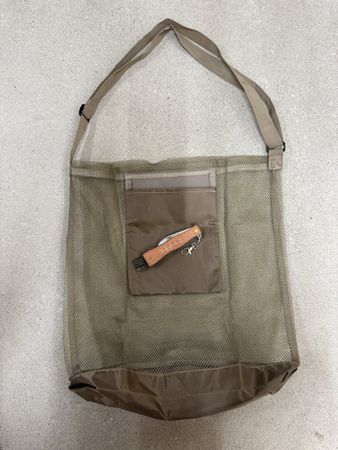 Netztasche mit Pilzmesser Pilztasche Pilzkorb Pilzbeutel