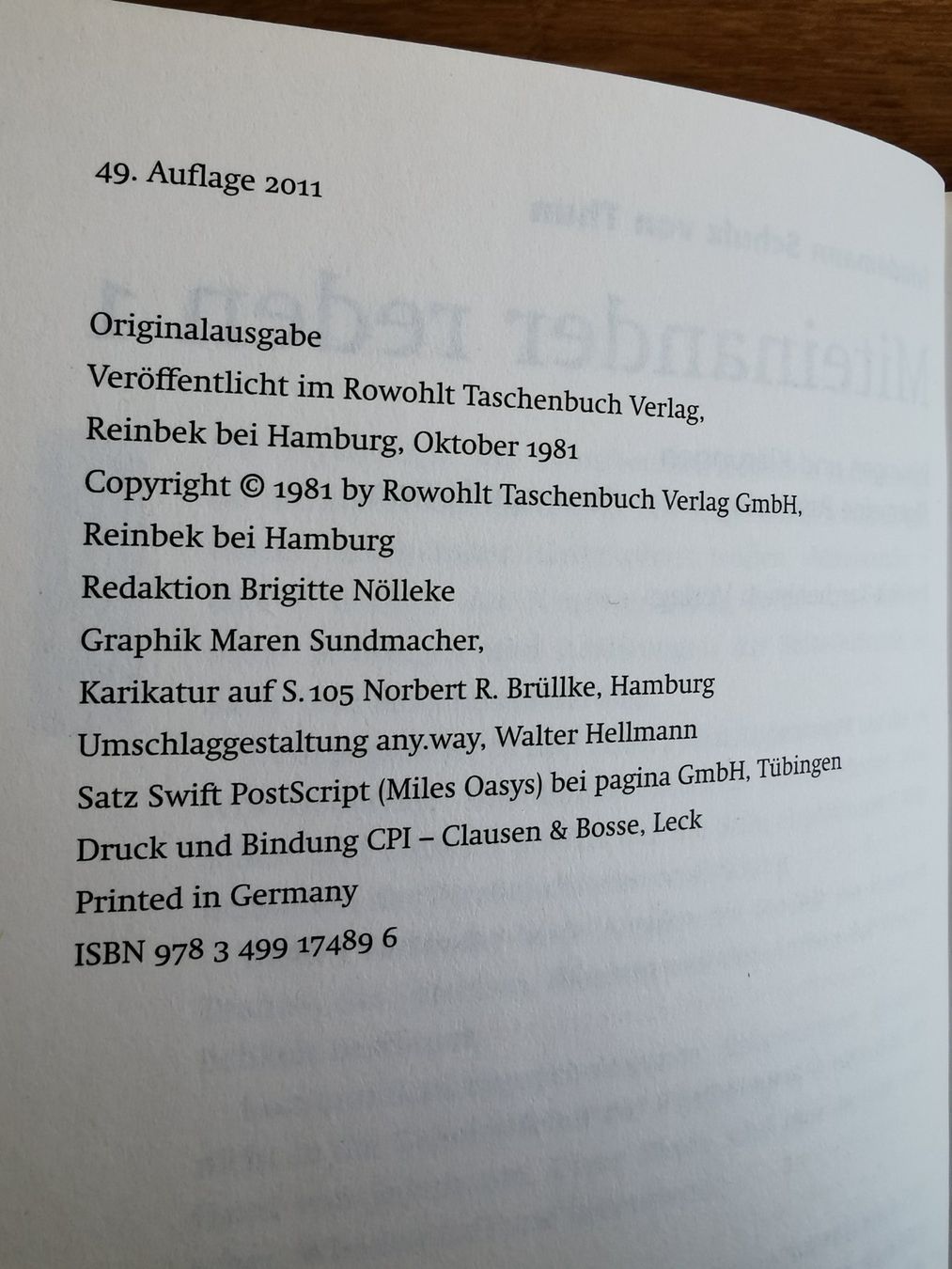 Livres: Friedemann Schulz von Thun Miteinander reden 1 Buch – D'occasion à Oberuzwil par schoenenberm 2