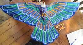 Drache handgemacht (Adler blau)