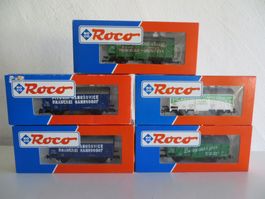 Roco H0: Set mit 5 seltenen CSD-Bierwagen, GS, OVP, wie neu