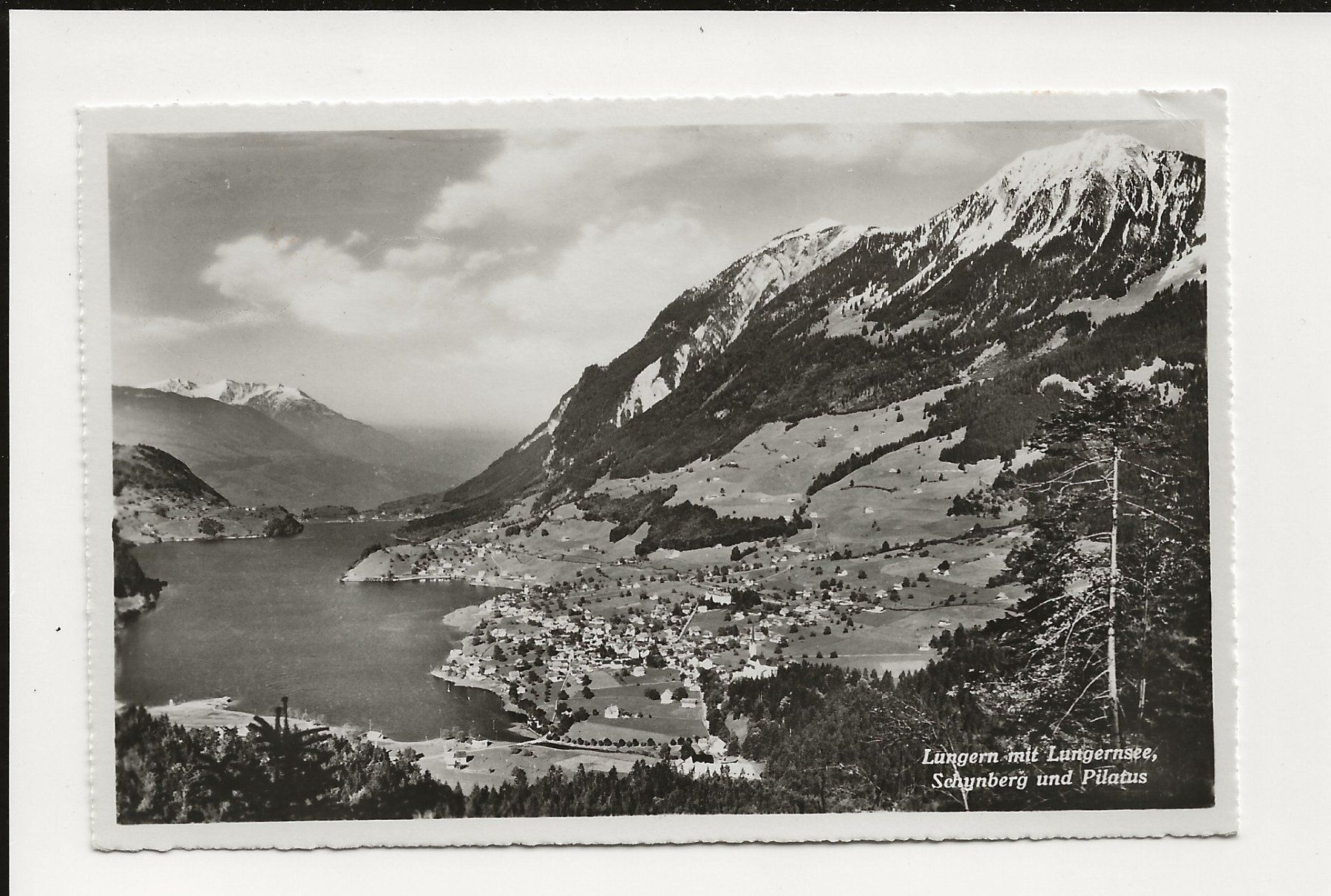 Cartoline postali: AK ca.1945 Lungern mit  Lungernsee – Usato da Greifensee venduto da 315WDO