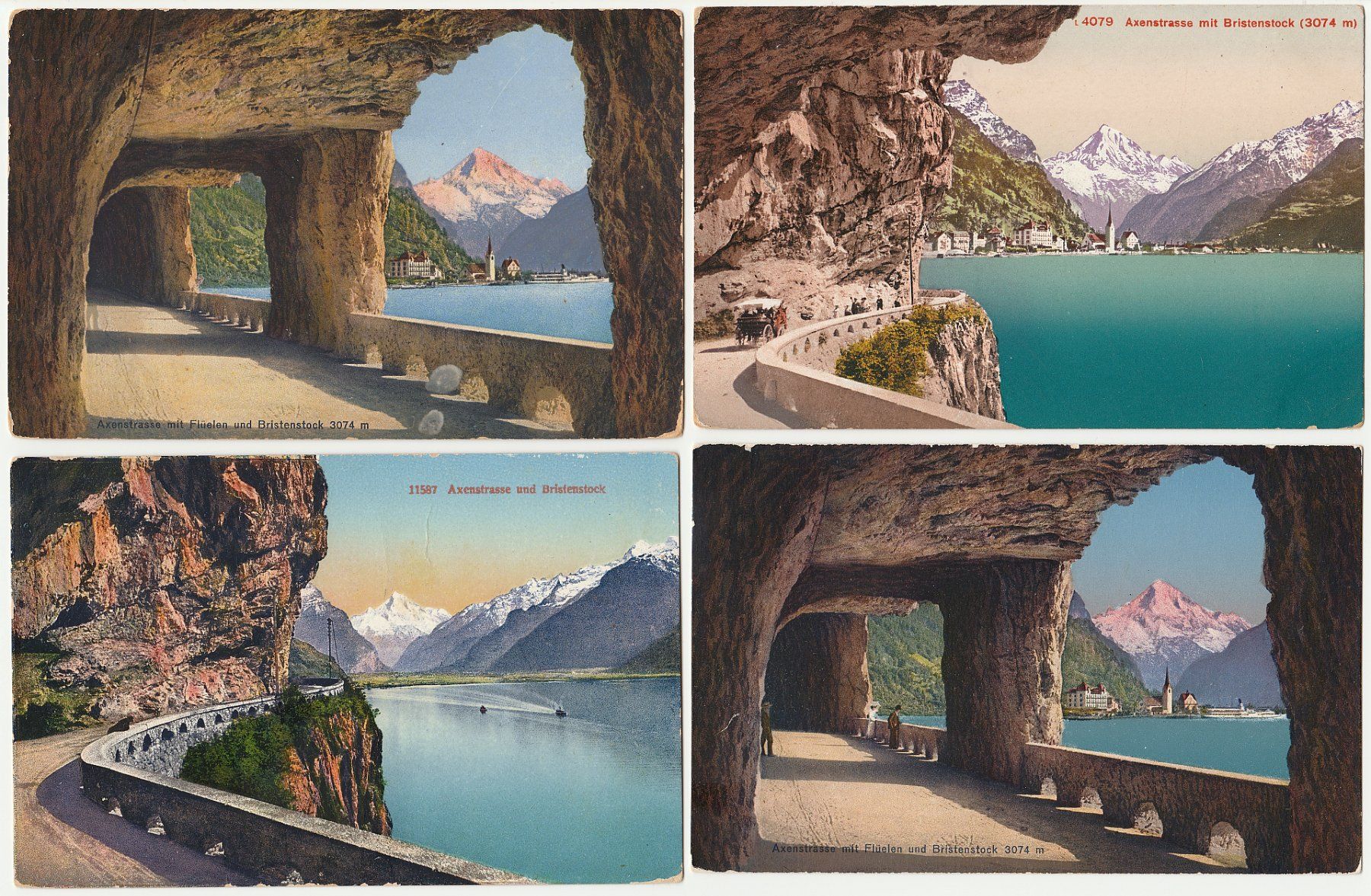 Cartoline postali: 4x Axenstrasse – Usato da Fällanden venduto da Blausegelfliege 1