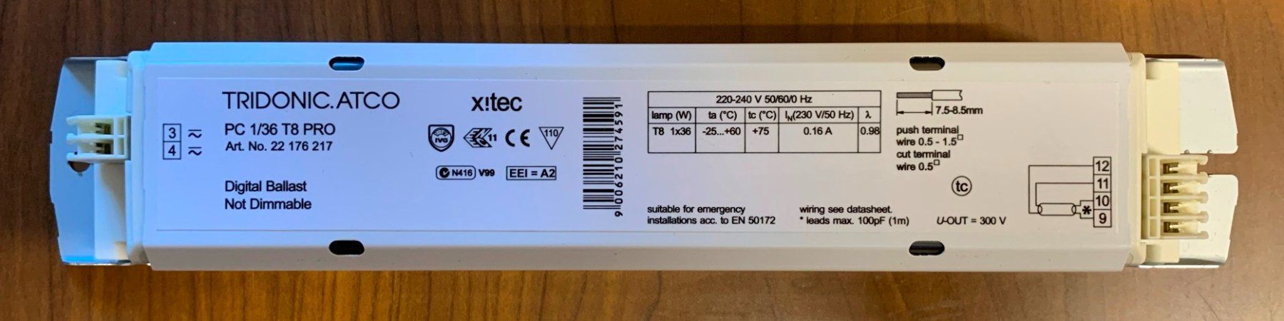 Luci: Tridonic PC 1/36 T8 PRO Vorschaltgerät – Nuovo (secondo la descrizione) da Lodrino venduto da Stema