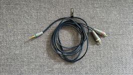 Hochwertiges 3.5mm Klinke auf 2x Cinch Kabel 2m