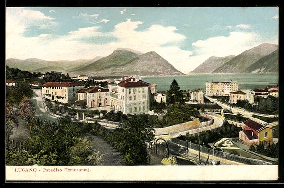 Ansichtskarten: Lugano-Paradiso, Panorama mit Strassenpa – Gebraucht aus Berlin von bartko-reher