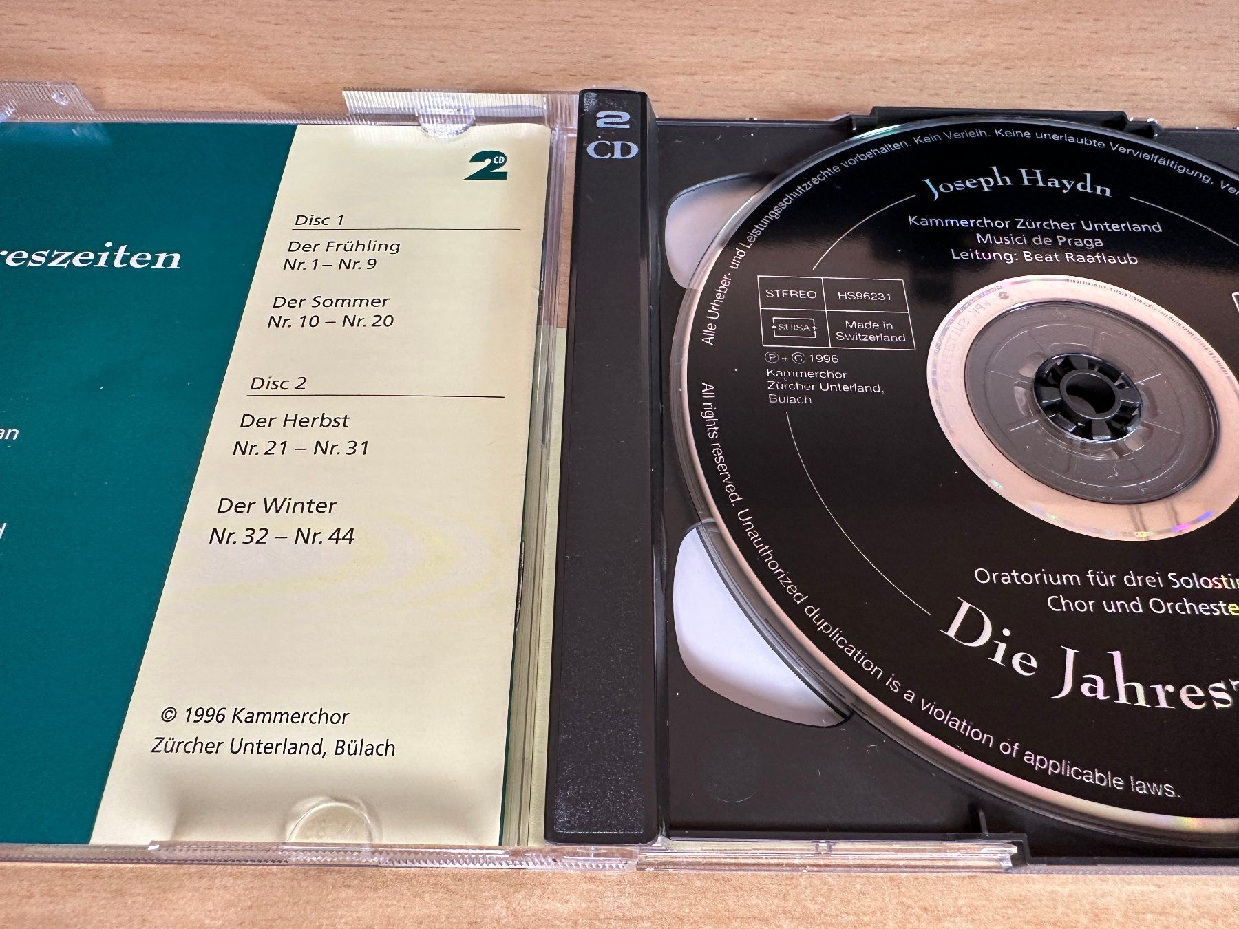 CDs: Joseph Haydn - Die Jahreszeiten - 2 CD – Gebraucht aus Rikon im Tösstal von Alpenmutz 2