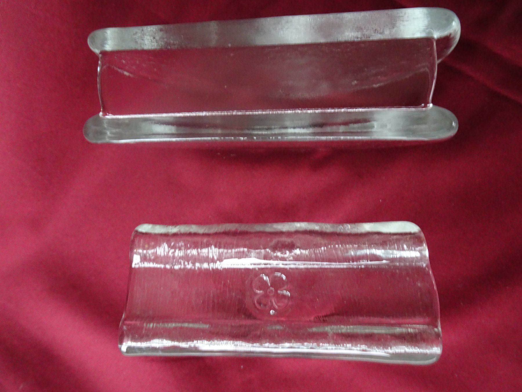 Gläser: Glas Brief-und Serviettenhalter. 2 Stück, glasklar – Neu (gemäss Beschreibung) aus Berikon von Splendida43 2