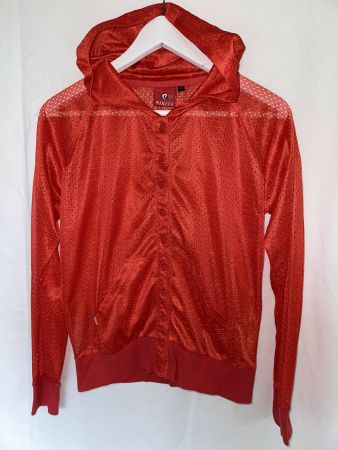 rote Trainjacke Netz Jacke Gr. S