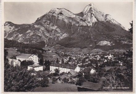 Cartoline postali: Mels mit Gonzen. 1954 – Usato da Schlieren venduto da petros38