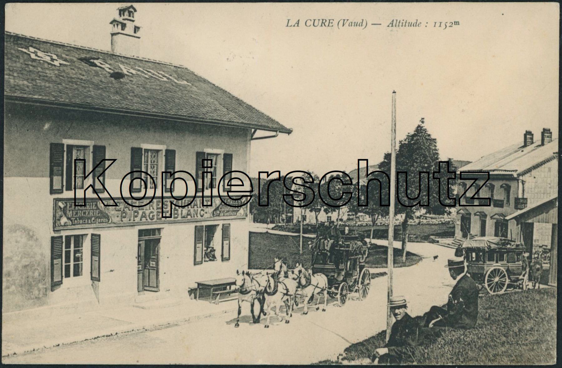 Cartoline postali: VD La Cure - Postkutsche - St. Cergue – Usato da Schindellegi venduto da leecollect
