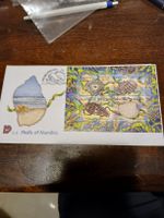 Namibie : Carte postale et timbres "Coquillages" rare !