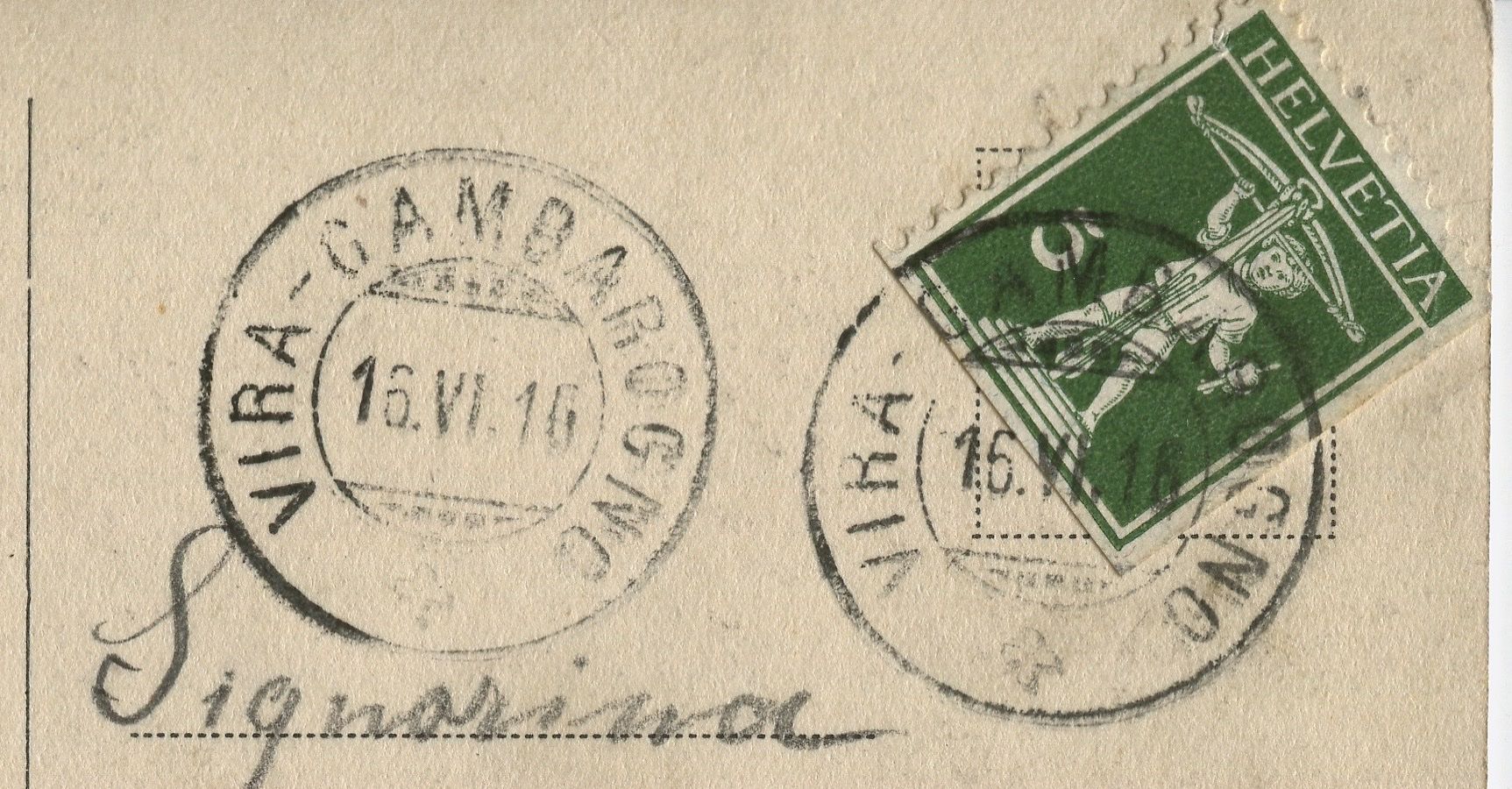 Ansichtskarten: Magadino 1916 – Gebraucht aus coglio von Tascia1 1