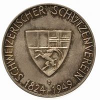 Schützenmedaille 1824 - 1949 Eid. Schützenfest Chur Silber