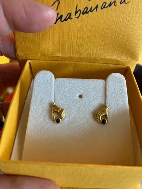 Orecchini pendenti & Orecchini a lobo: Ohrringe  14kt/580 mit Saphiren – Nuovo e nell'imballaggio originale da Triesen venduto da hor_6kx9