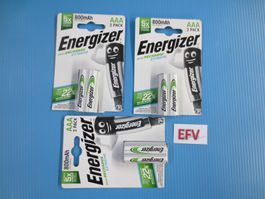 6 Stk. AAA Energizer Akku Recharge Wiederaufladbar 800mAh
