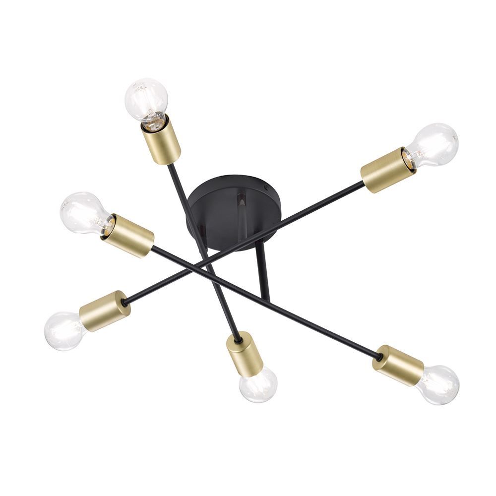 Kronleuchter & Deckenlampen: Deckenleuchte, Schwarz, Gold, 56 cm Ø – Neu (gemäss Beschreibung) aus Kreuzlingen von Smart-Light 3