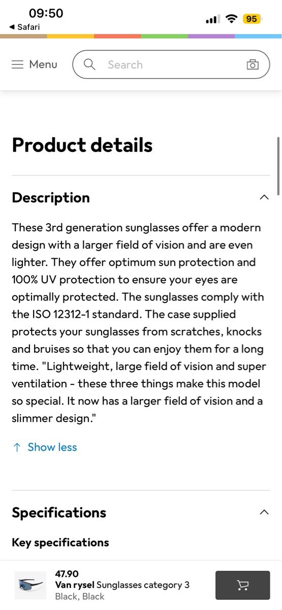 Occhiali & Lenti: Van Rysel Sunglasses category 3 – Nuovo (secondo la descrizione) da Zürich venduto da Sophie0569 8