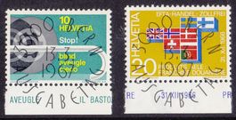 1967  SATZ  WERBEMARKEN   ERSTTAG VOLL MIT GUMMI   SBK 22Fr.