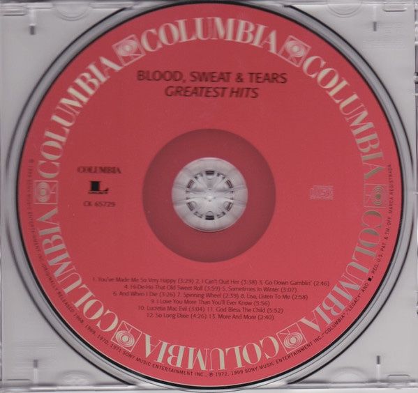 CD: Blood, Sweat & Tears - "Greatest Hits" – Usato da Oberbuchsiten venduto da Alinghi69 2