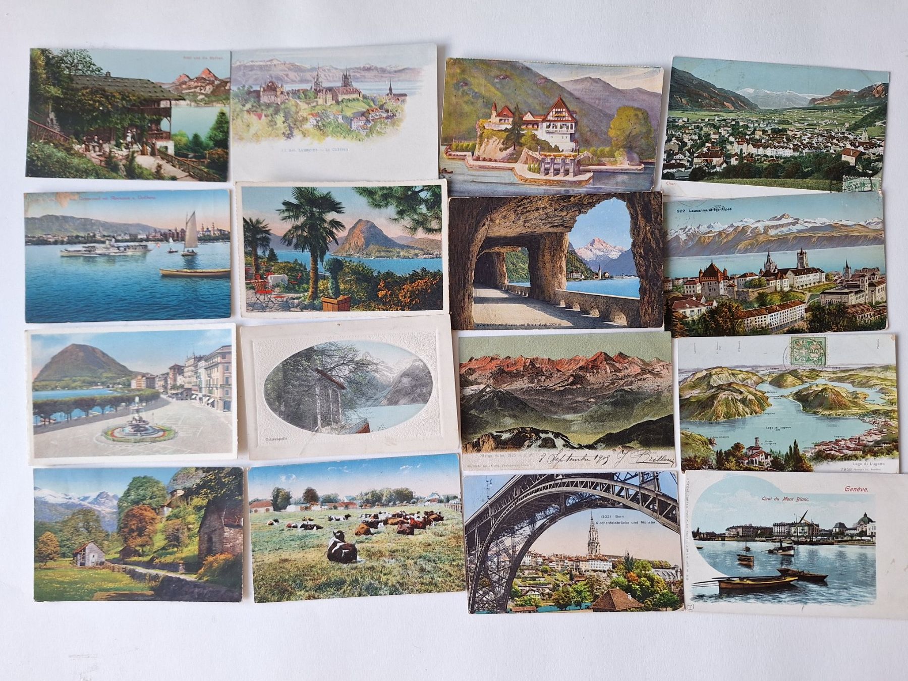 Cartoline postali: 50 Stück alte Ansichtskarten Schweiz,  Kleinformat  (19) – Usato da Zürich venduto da t24_de