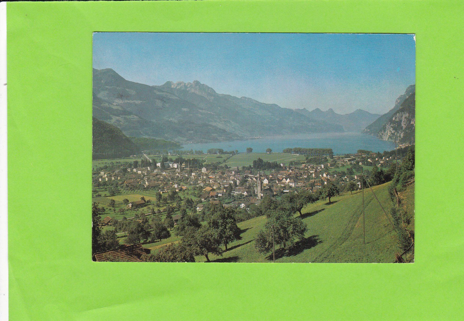 Ansichtskarten: Walenstadt mit Walensee-SBB-Stempelung – Gebraucht aus St. Peterzell von neckertal