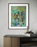 Modern Abstract Acrylic Painting XL 60x80 | Contemporary Int
