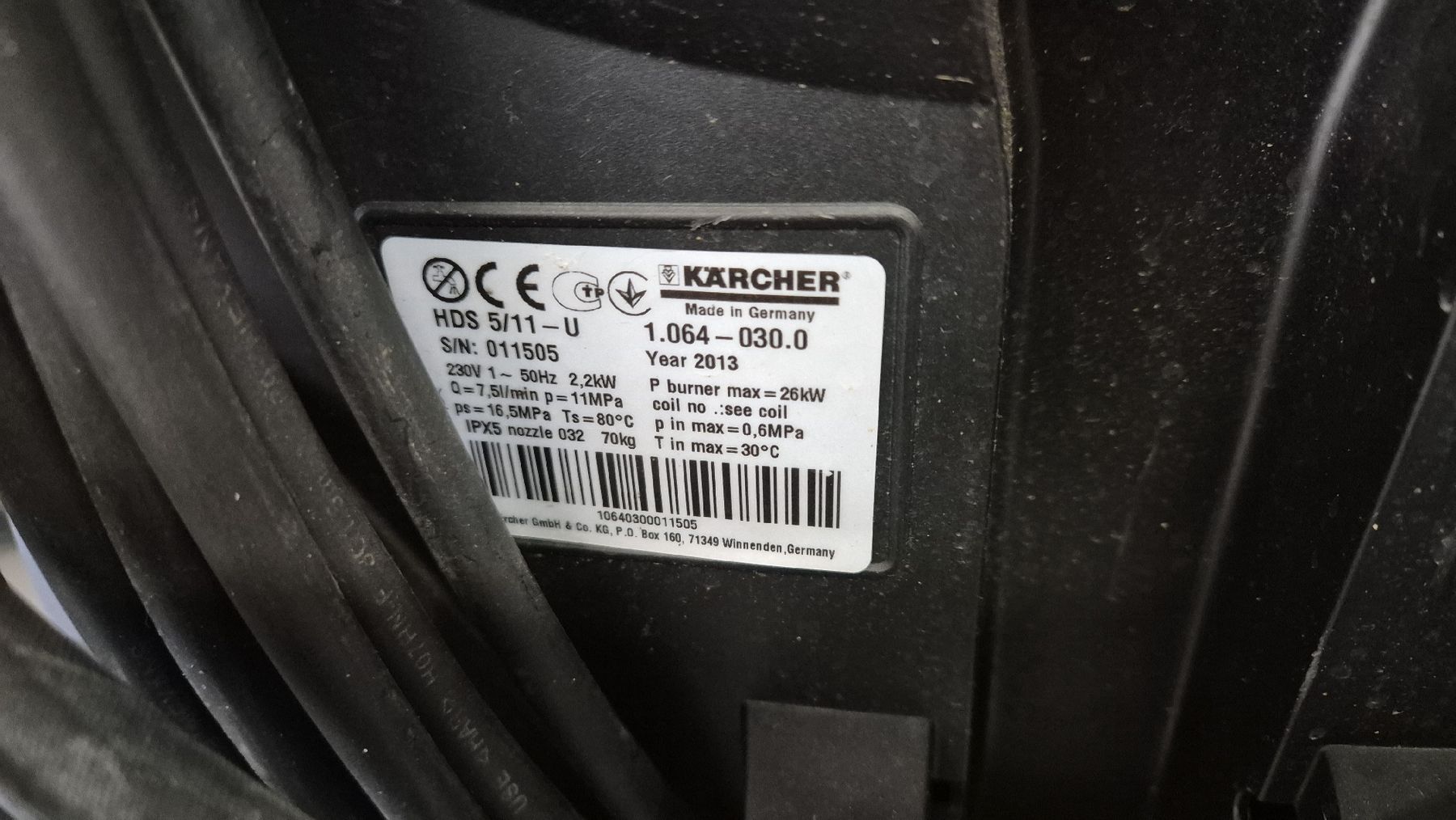 Kärcher Hochdruckreiniger: Kärcher Hds 5 /11 U gebraucht  – Gebraucht aus Wangen SZ von Dnepr2 5