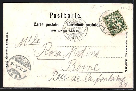 Cartoline postali: Zermatt, Ortspartie mit Blockhütten, Be – Usato da Berlin venduto da bartko-reher 1