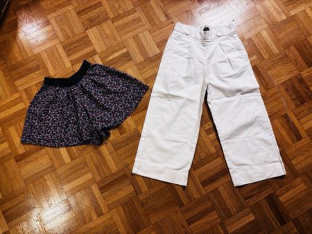 Sommer Set: Blumenmuster Shorts & Culottes Hose, Gr. 122